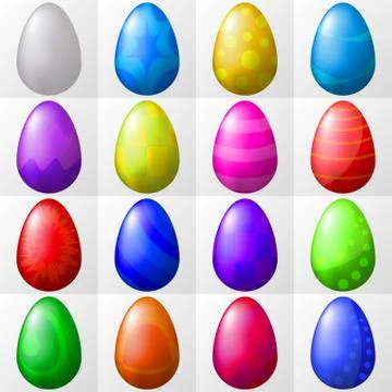 Easter eggs, set Stock Illustration