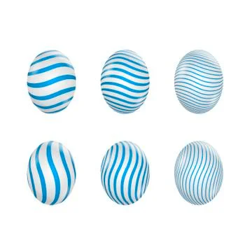 Easter eggs set Stock Illustration