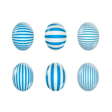 Easter eggs set Stock Illustration