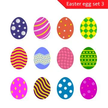 Easter eggs set Stock Illustration