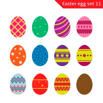 Easter eggs set Stock Illustration