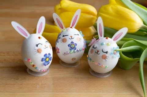 Easter eggs set Stock Photos