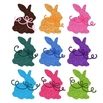 Easter eggs setrabbit pattern for wrapping paper and fabrics and linens イラスト素材