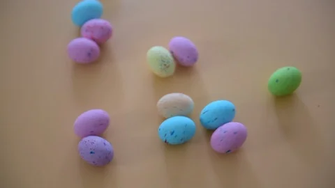 Easter eggs shaked Stock Footage 127454936