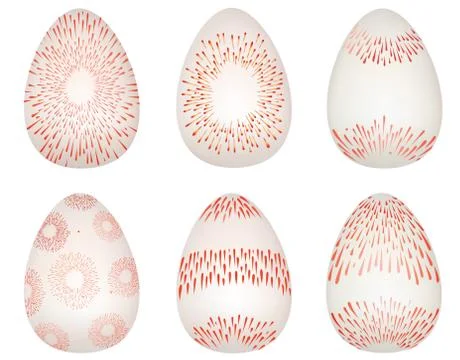Easter eggs sign set. Easter symbol for holiday greeting card decor. Stock Illustration