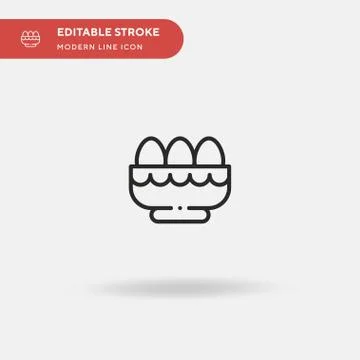Easter Eggs Simple vector icon. Illustration symbol design template for web m Illustrazione stock