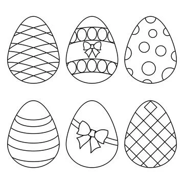 Easter eggs. Sketch. Vector collection. Illustrazione stock
