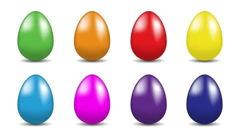 Easter eggs solid collection Illustrazione stock