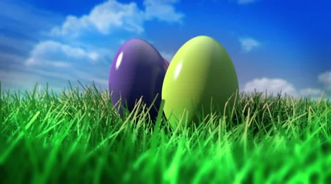 Easter Eggs Spin Loopable Stock Footage 57750738