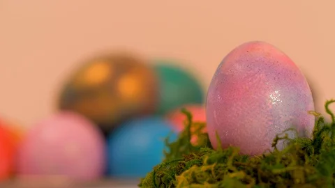 Easter Eggs Spinning, Easter Video stock 129066559