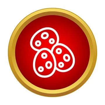 Easter eggs with spots in red celebration icon 스톡 일러스트