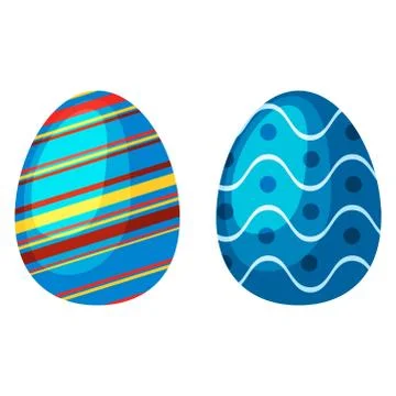 Easter eggs spring colorful celebration decoration holiday vector icons Stock Illustration