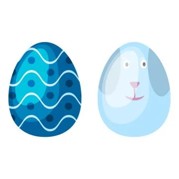 Easter eggs spring colorful celebration decoration holiday vector icons Stock Illustration