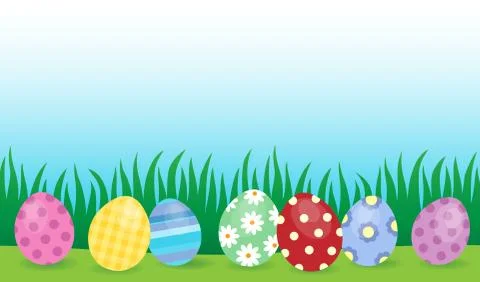 Easter eggs thematic image - eps10 vector illustration. Illustrazione stock