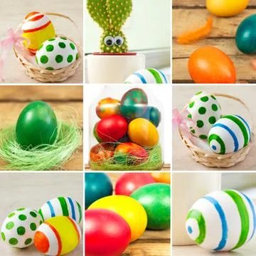 Easter eggs theme Stock Photos