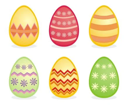 Easter eggs traditional colorful vector icons Stock Illustration