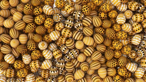 Easter Eggs Transition on Alpha Stock Footage 261960356