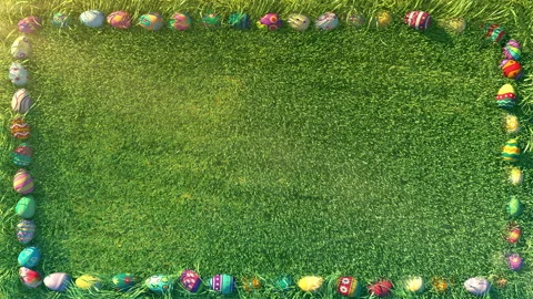 Easter Eggs Transition Stock Footage 261960634