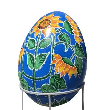 Easter eggs on a transparent background view the drawing is made in Ukrainian Stock Photos
