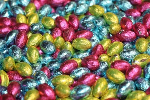 Easter Eggs - Tri-Color Mixed Stock Photos