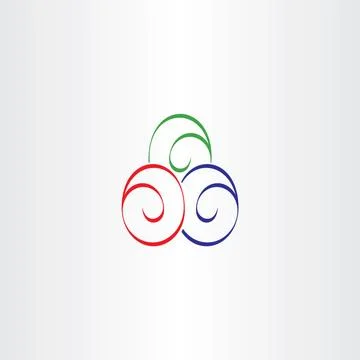 Easter eggs vector icon colorful symbol Stock Illustration