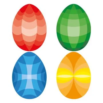 Easter eggs vector icons flat style Stock Illustration