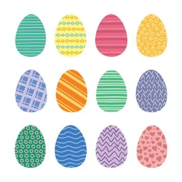 Easter Eggs Vector Icons Set Stock-Illustration