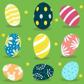 Easter eggs. Vector illustration Stock Illustration