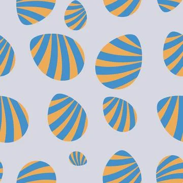 Easter eggs vector seamless pattern, spring vector background, colorful egg Stock Illustration