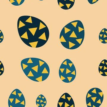 Easter eggs vector seamless pattern, spring vector background, colorful egg Illustrazione stock