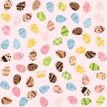 Easter Eggs Vector Seamless Pattern Stock Illustration