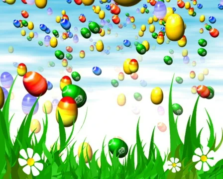 Easter eggs - very colourful - LOOP - PAL Stock Footage 604727