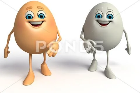 Easter eggs is walking Stock Illustration