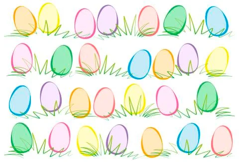 Easter Eggs Wallpaper Stock-Illustration