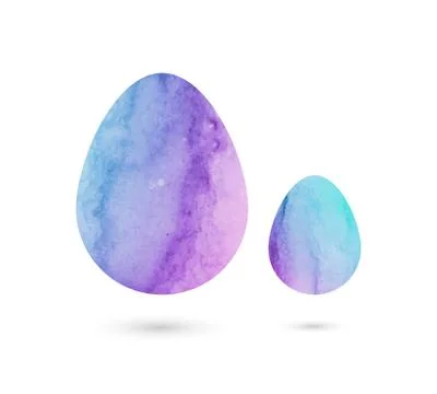 Easter eggs of watercolor texture Illustrazione stock
