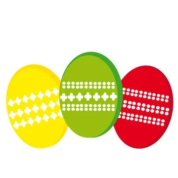 Easter eggs on white background Stock Illustration