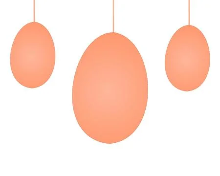 Easter eggs on a white background Illustrazione stock