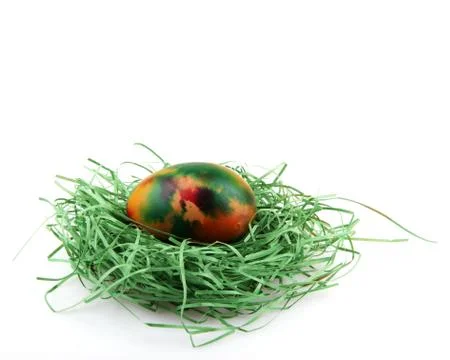 Easter eggs on white background 스톡 사진