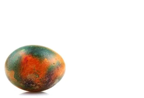 Easter eggs on white background Stockfoto's