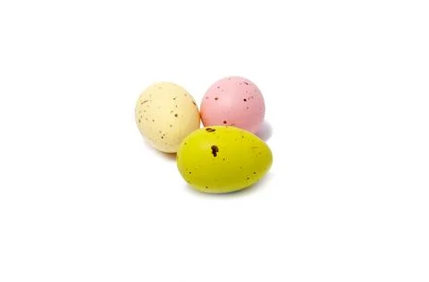 Easter eggs on white background Stock Photos
