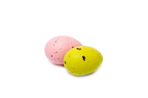 Easter eggs on white background Foto stock