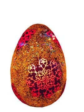 Easter eggs on a white background, side view, the design is made in oriental Фото