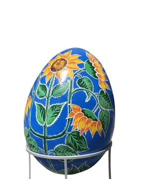Easter eggs on a white background view the drawing is made in Ukrainian style Foto stock