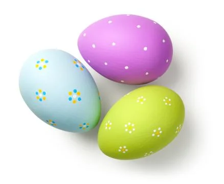 Easter Eggs on White. Stock Photos