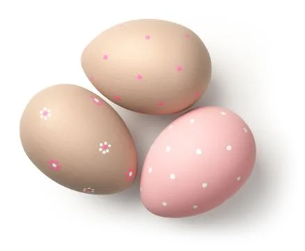 Easter Eggs on White. Stock Photos