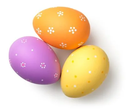 Easter Eggs on White. Stock Photos
