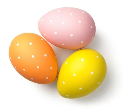 Easter Eggs on White. Stock Photos