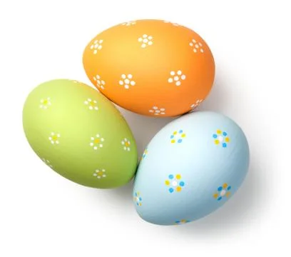 Easter Eggs on White. Stock Photos