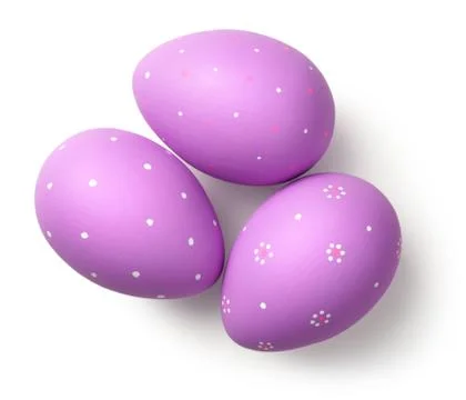Easter Eggs on White. Stock Photos