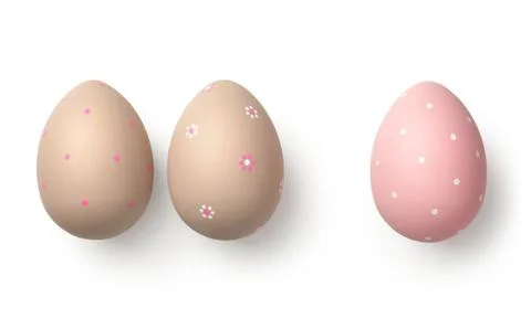 Easter Eggs on White Stock Photos